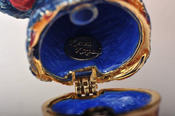 Keren Kopal Winter Deer with Blue Coat and Red Scarf