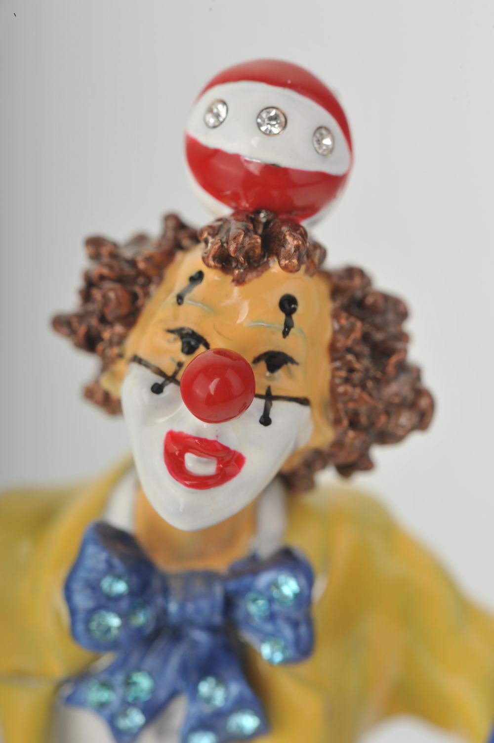 Keren Kopal Yellow Circus Clown Juggling on Unicycle