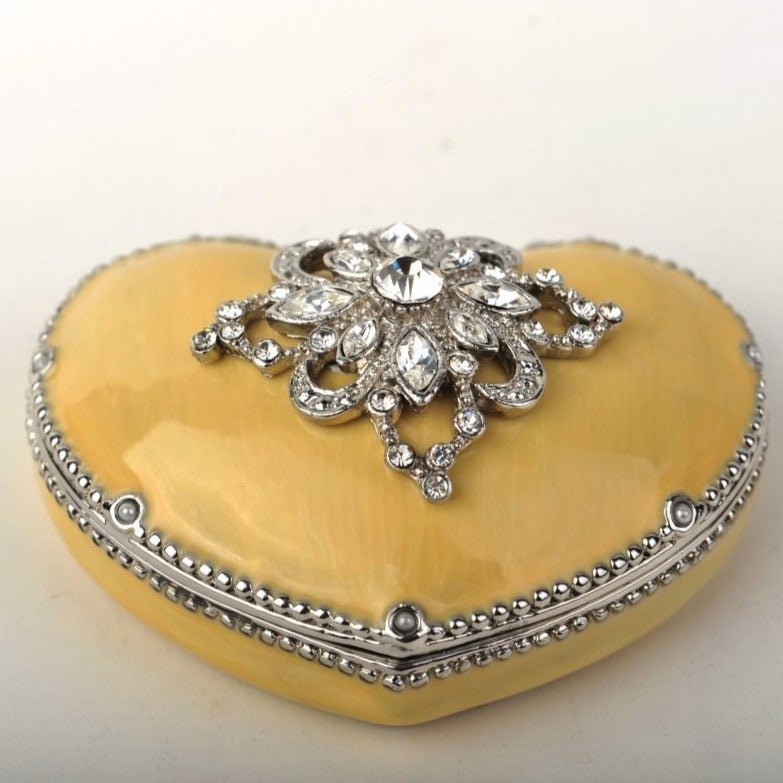 Keren Kopal Yellow Heart Jewelry Keepsake Box