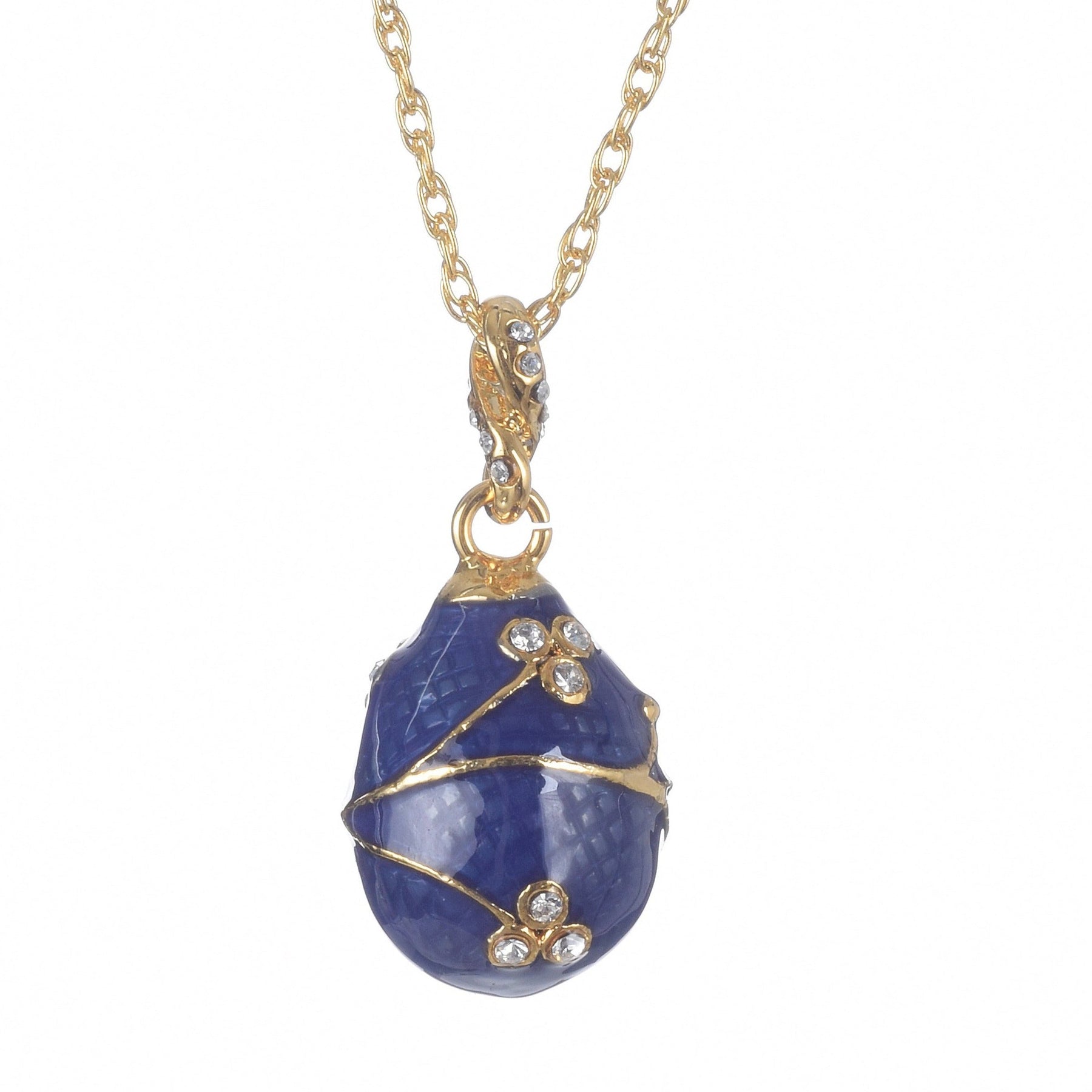 Keren Kopal Blue Egg Pendant Gold Necklace