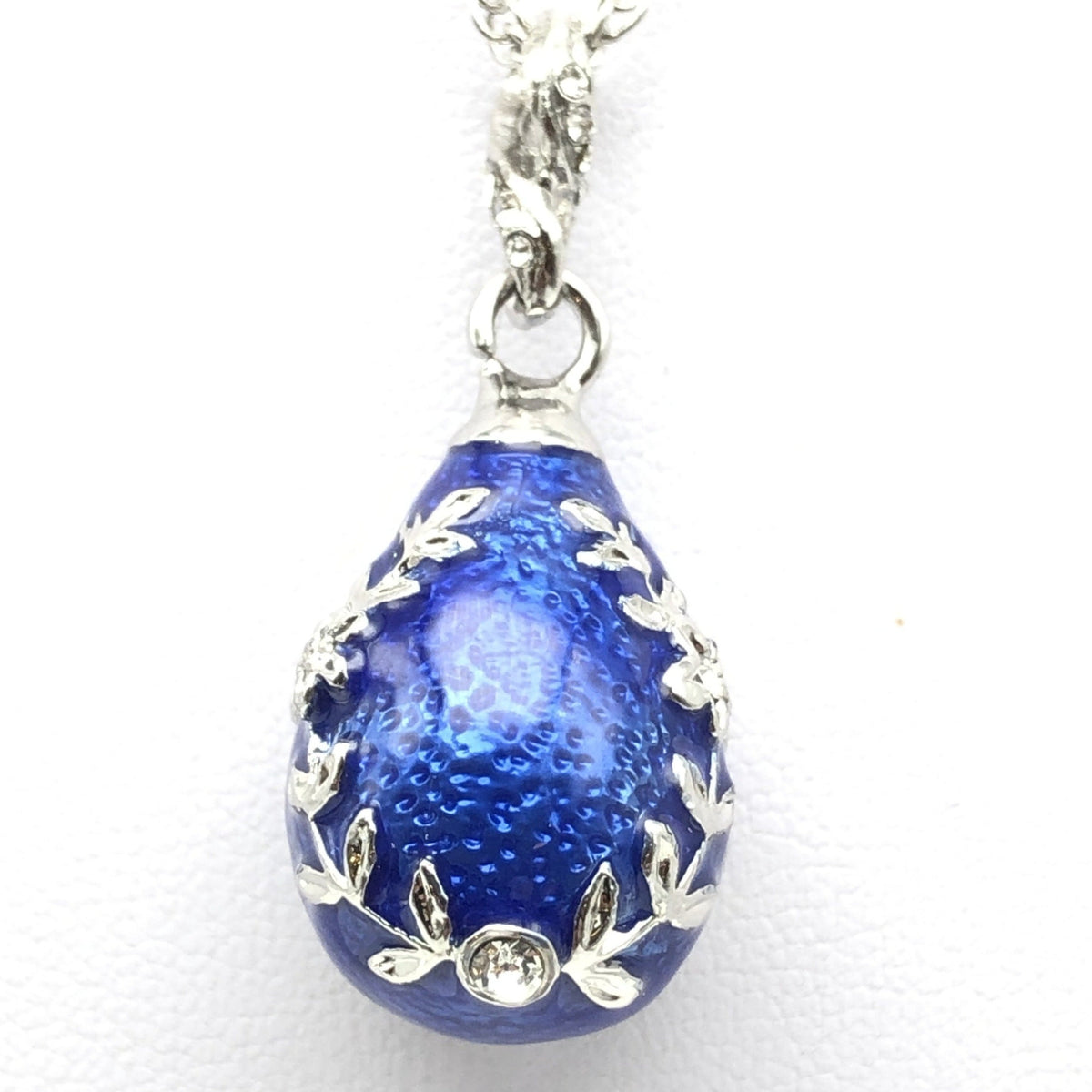 Keren Kopal Blue & Silver Egg Pendant Necklace