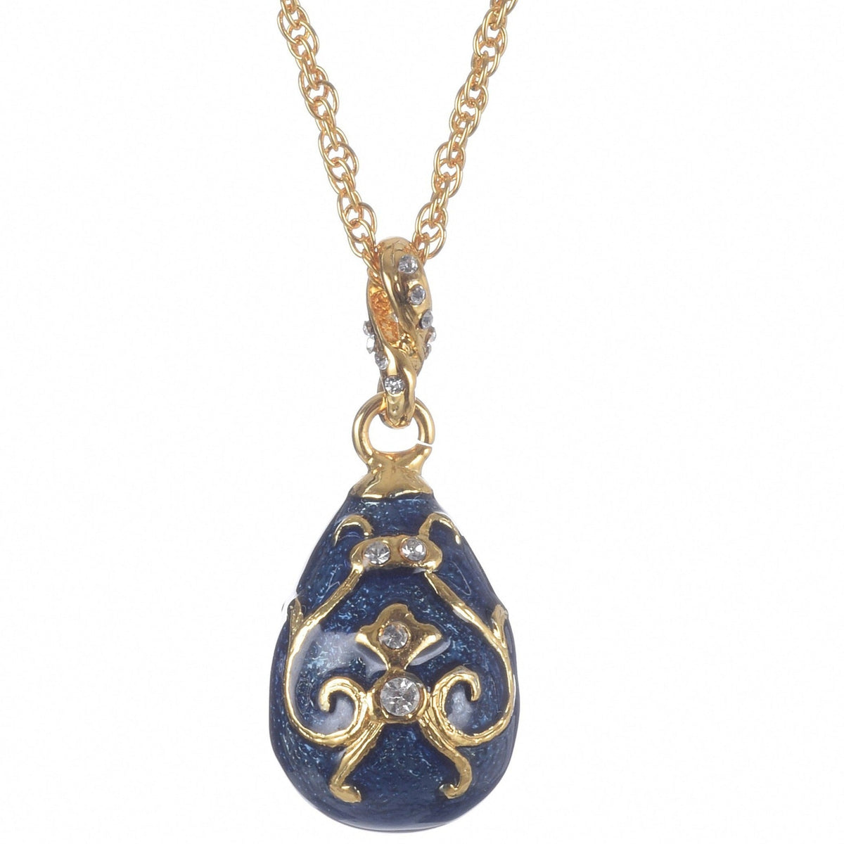 Keren Kopal Blue & Gold Egg Pendant Necklace