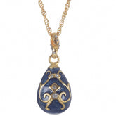 Keren Kopal Blue & Gold Egg Pendant Necklace
