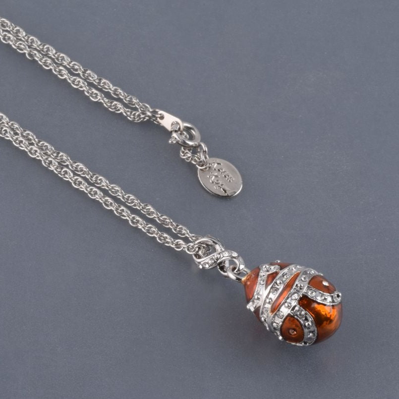 Keren Kopal Brown & Silver Egg Pendant Necklace