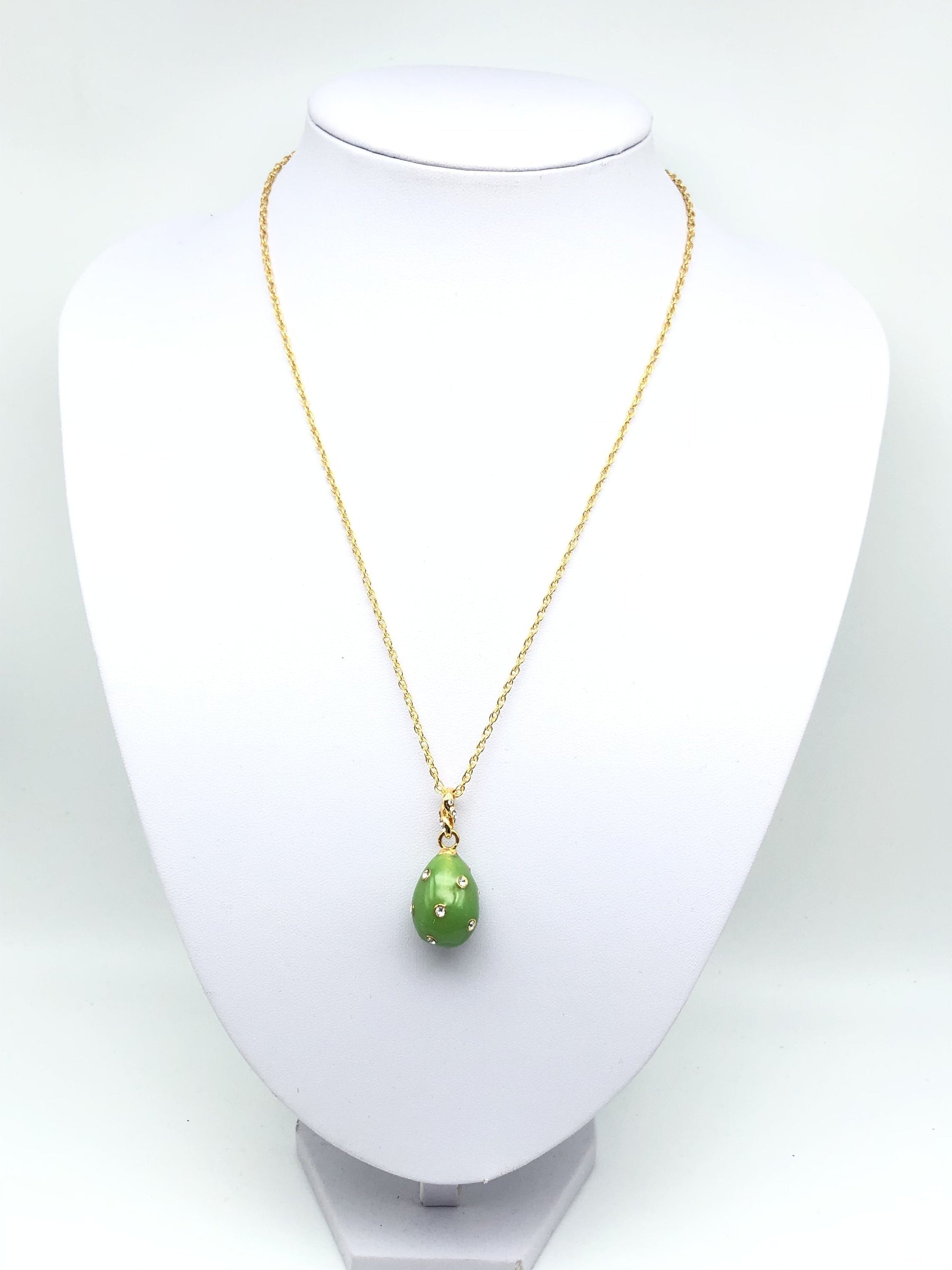 Keren Kopal Green Egg Pendant Gold Necklace