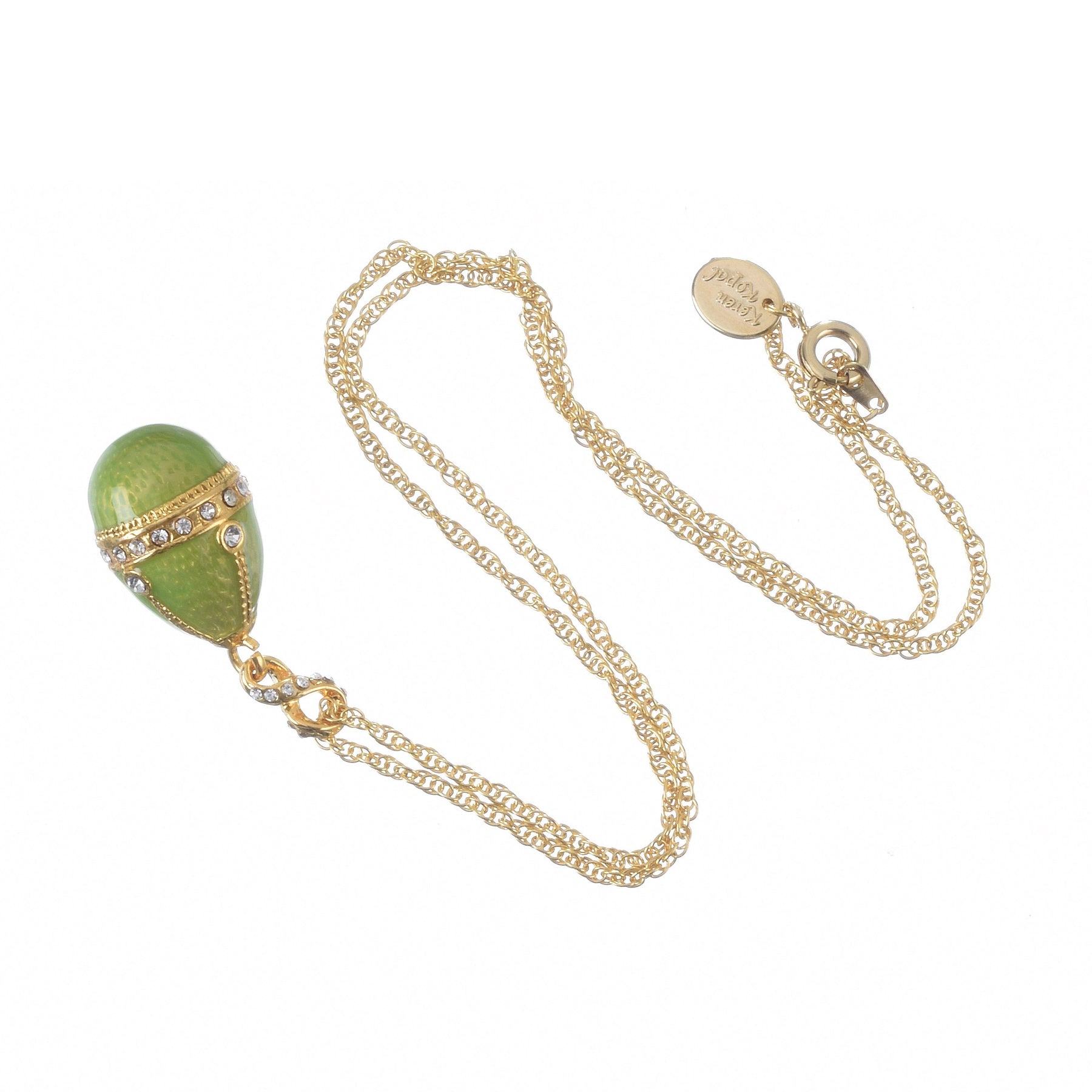 Keren Kopal Gold & Green Egg Pendant Gold Necklace