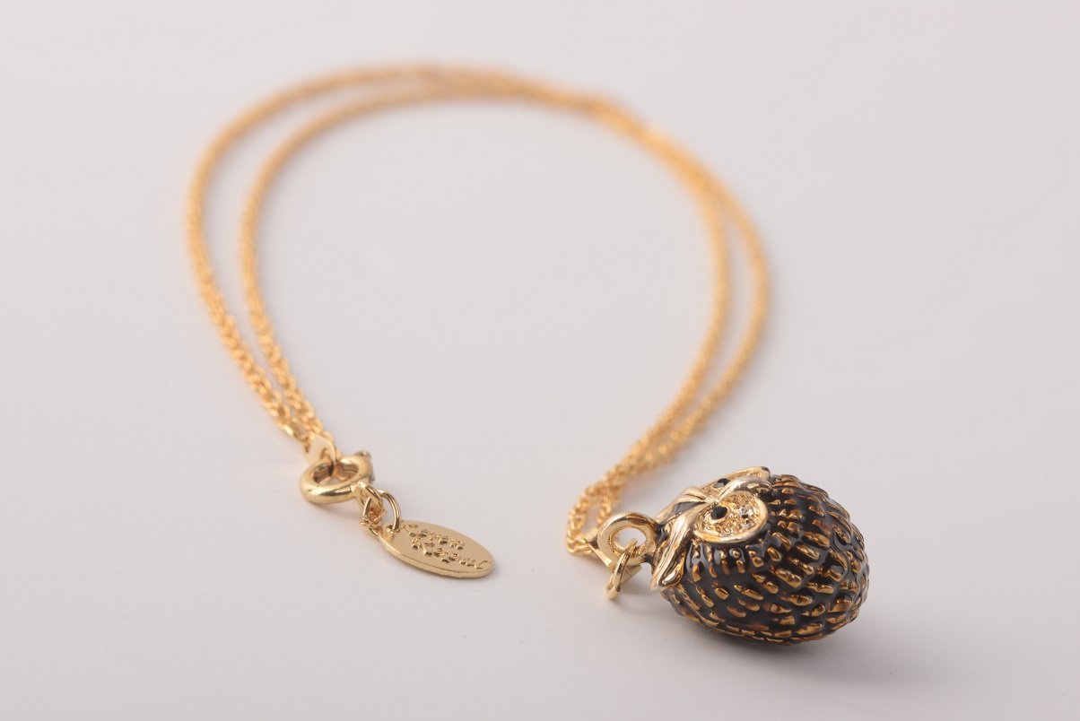 Keren Kopal Owl Charm Pendant Necklace