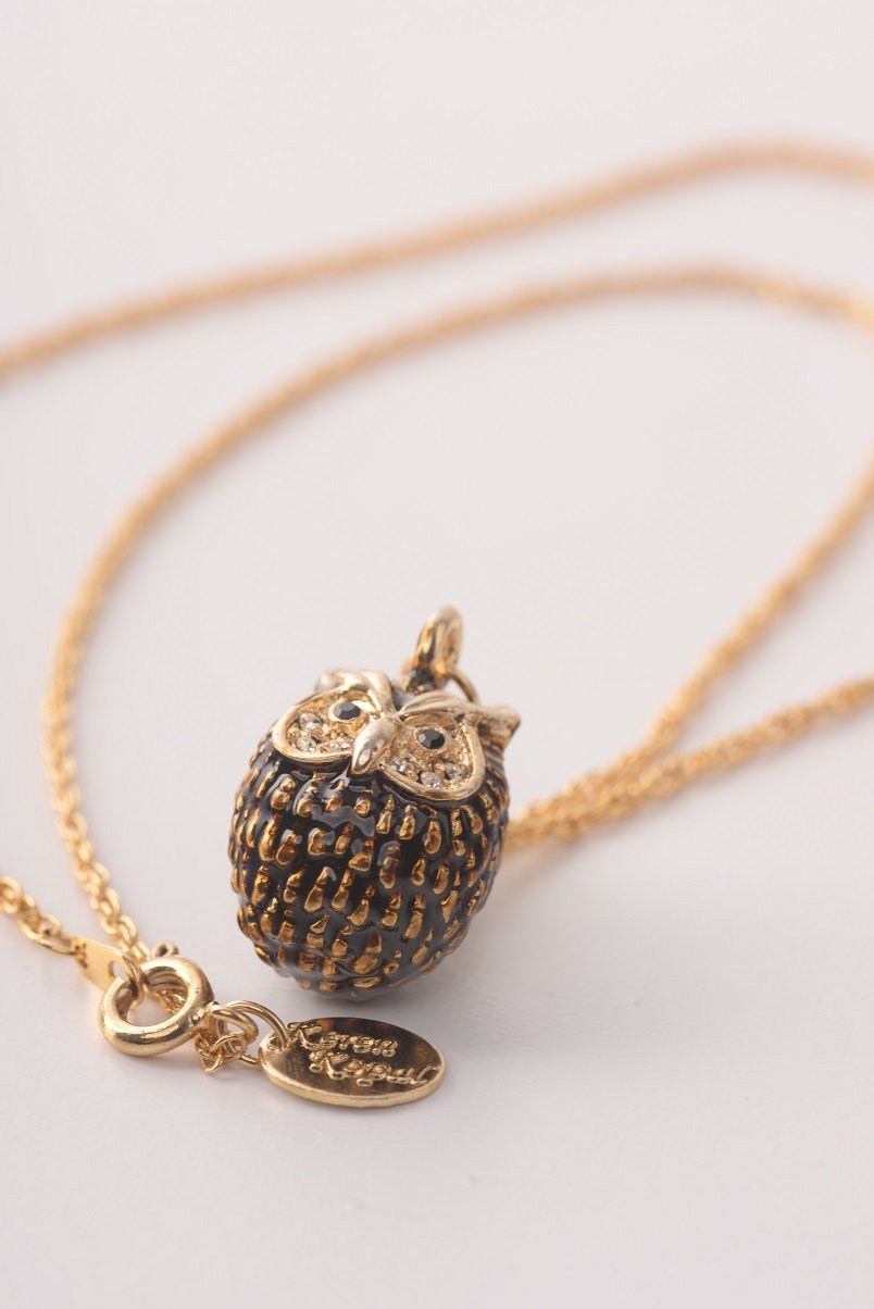 Keren Kopal Owl Charm Pendant Necklace