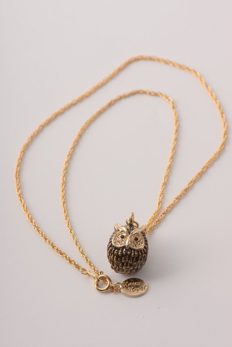 Keren Kopal Owl Charm Pendant Necklace