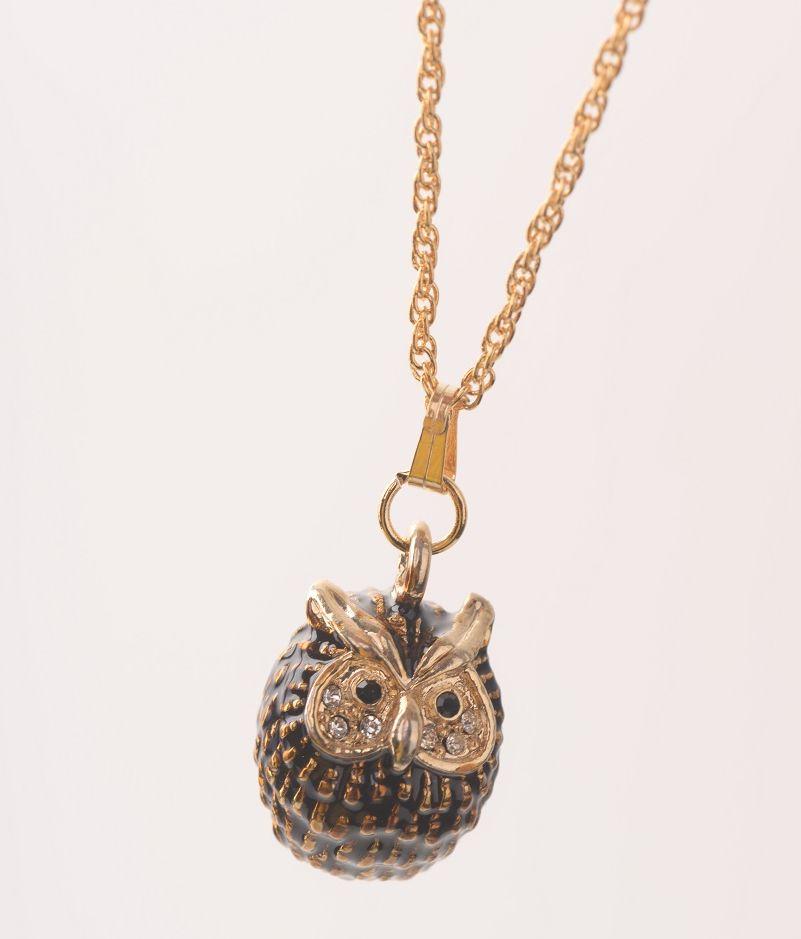Keren Kopal Owl Charm Pendant Necklace