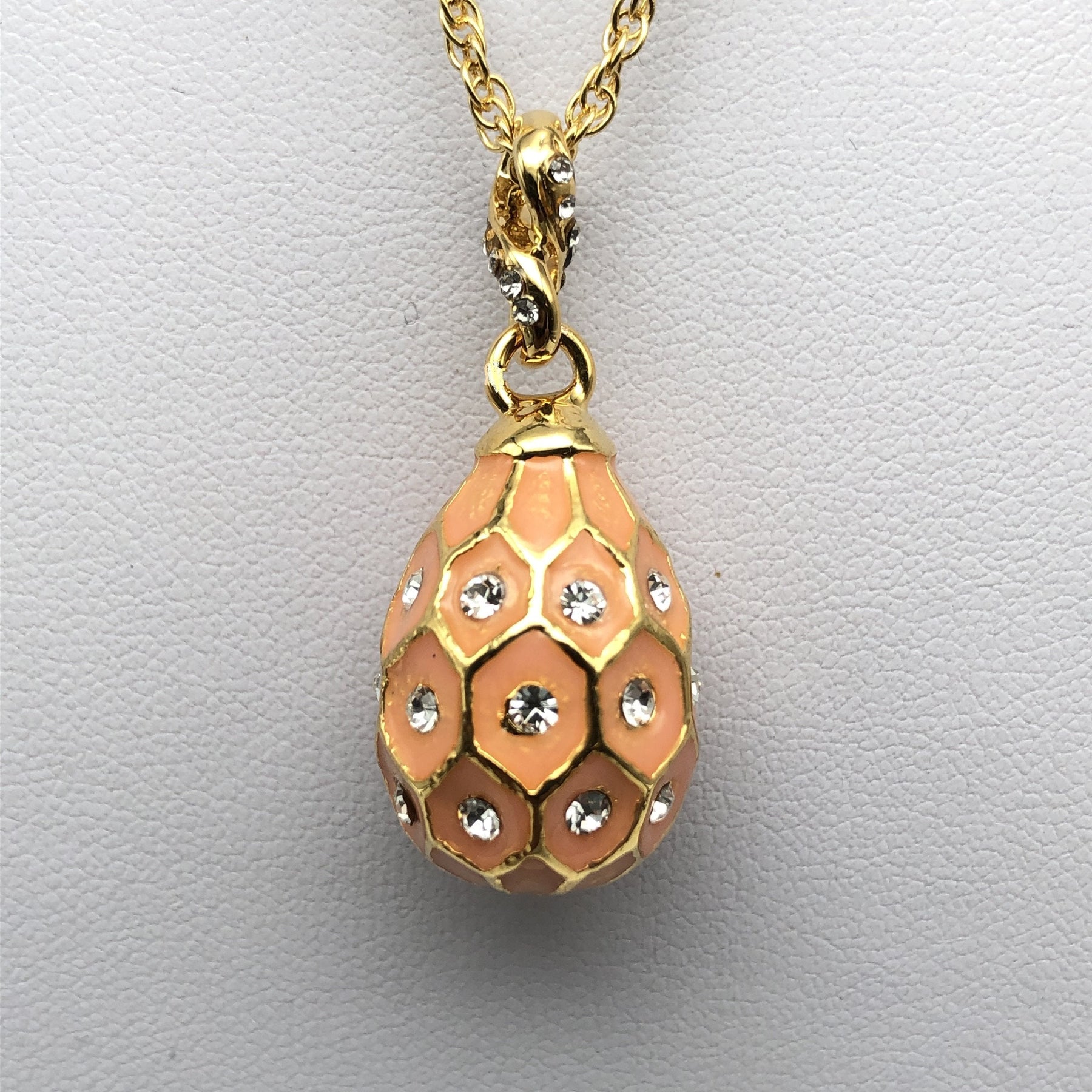 Keren Kopal Pink & Gold Egg Pendant Gold Necklace