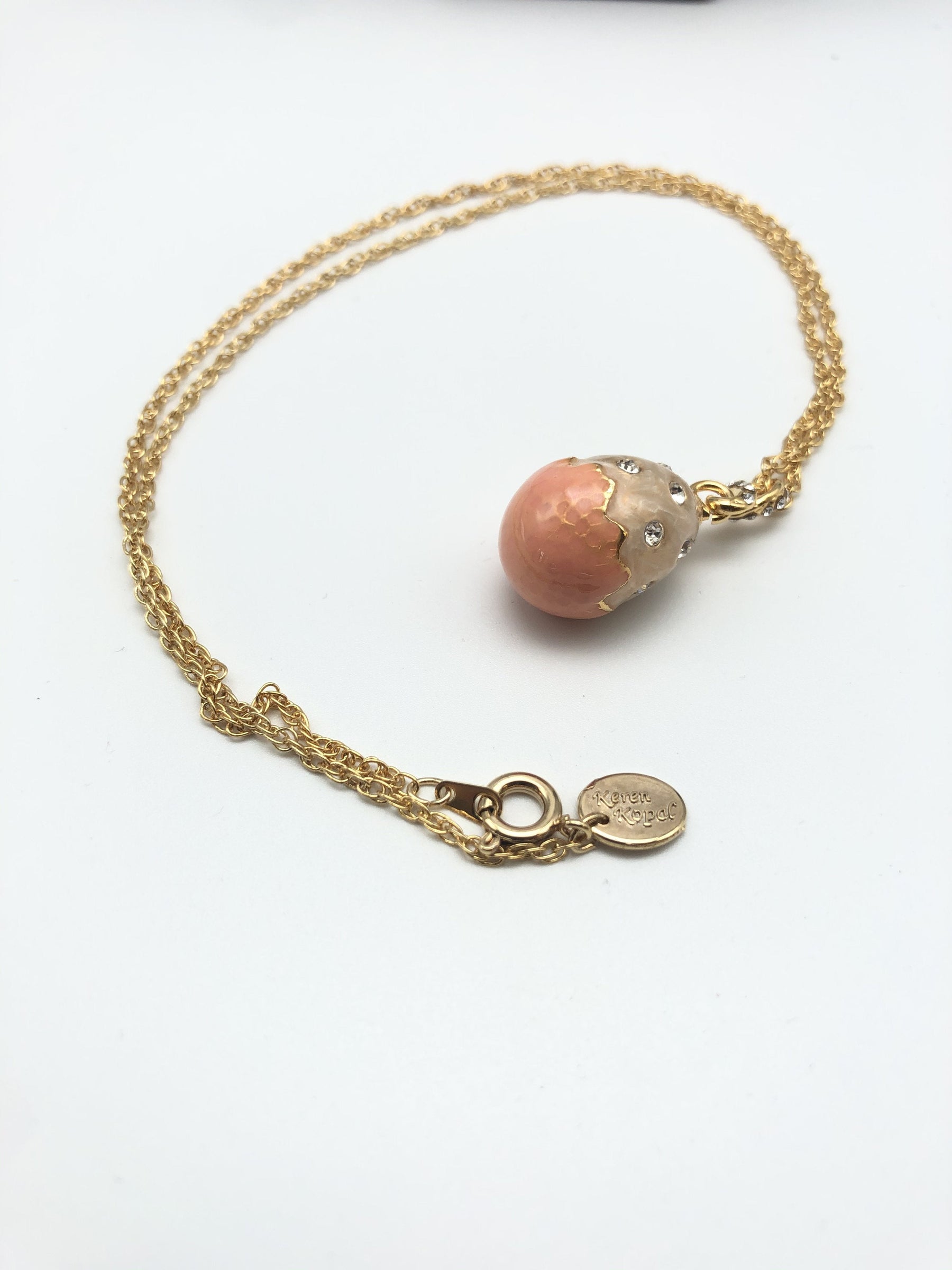 Keren Kopal Pink Egg Pendant Necklace