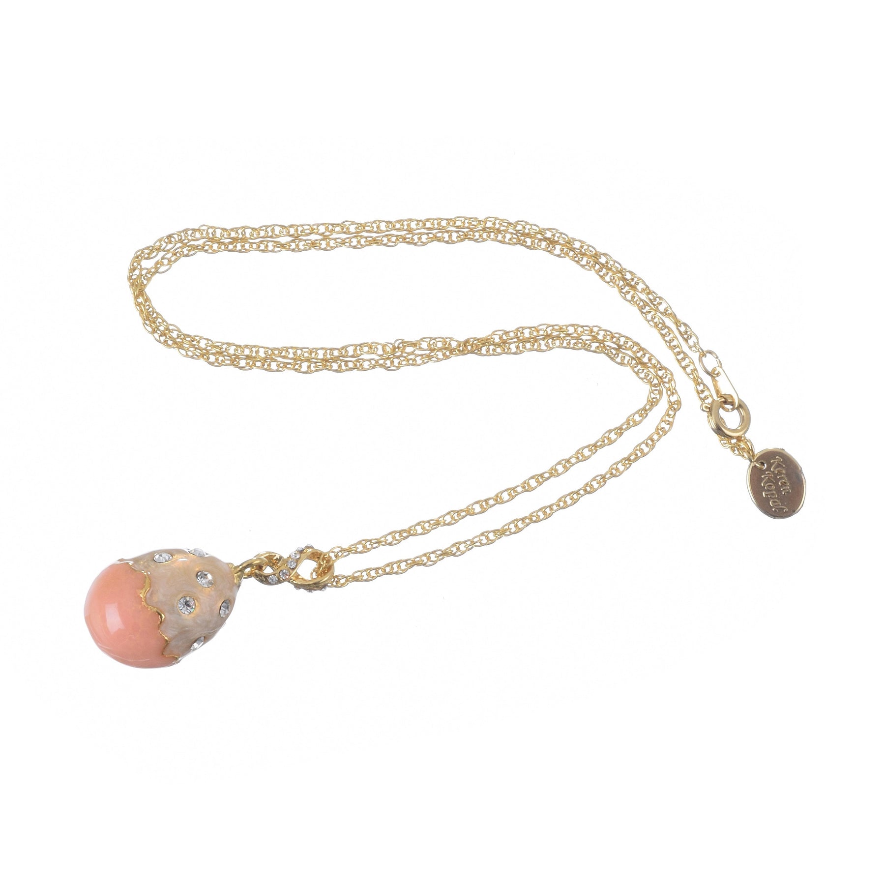 Keren Kopal Pink Egg Pendant Necklace