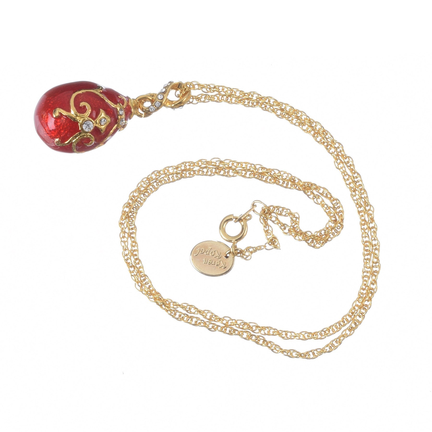 Keren Kopal Red Egg Pendant Necklace
