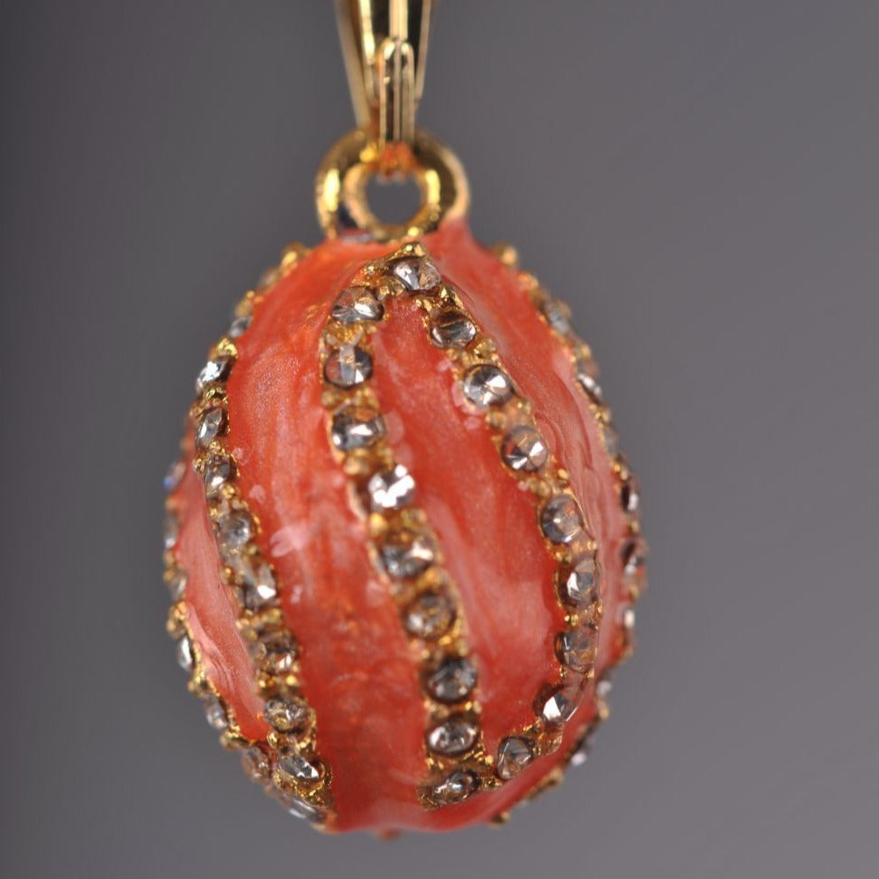 Keren Kopal Salmon Spiral Egg Pendant Necklace
