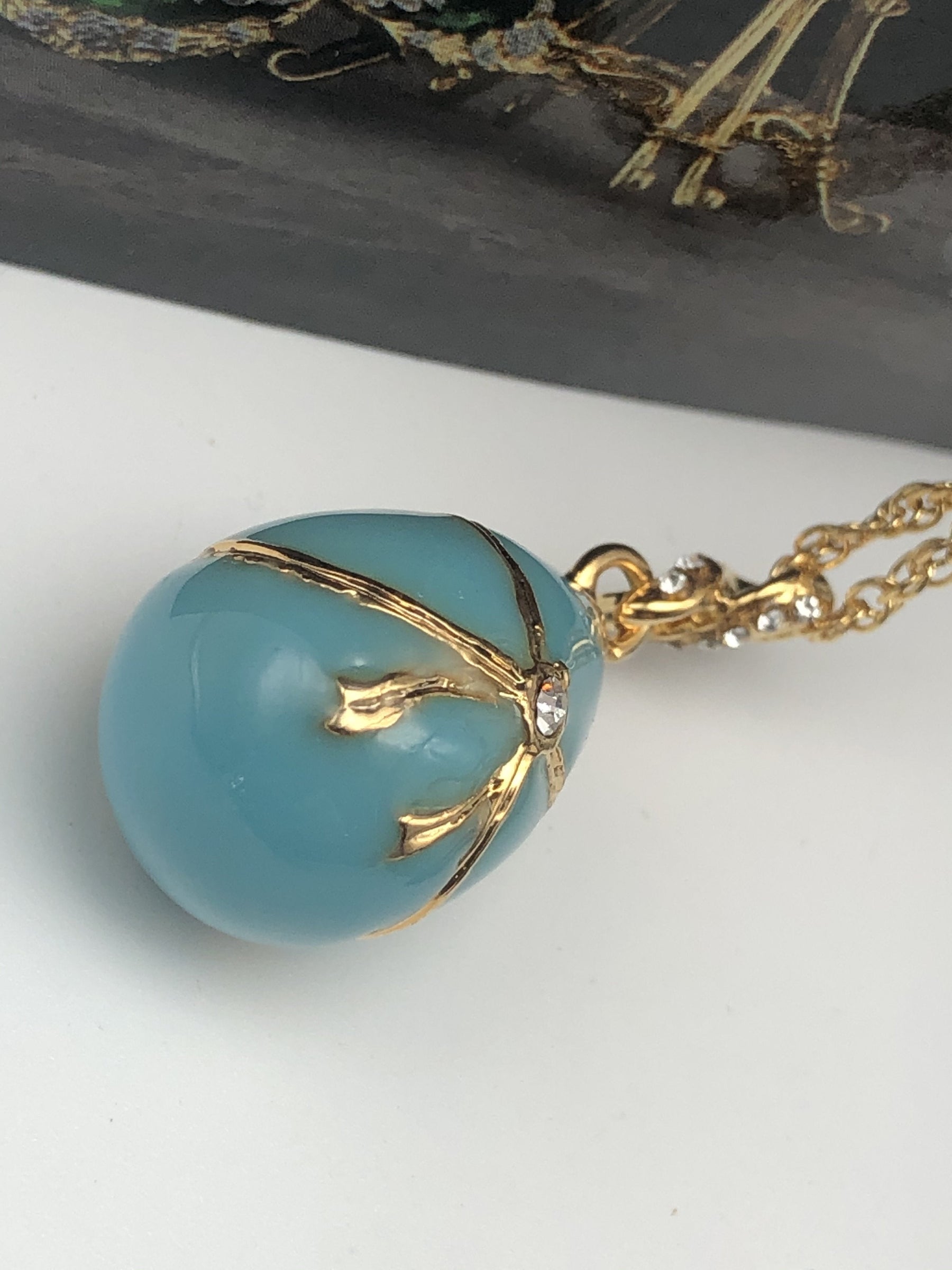 Keren Kopal Turquoise Egg Pendant Necklace