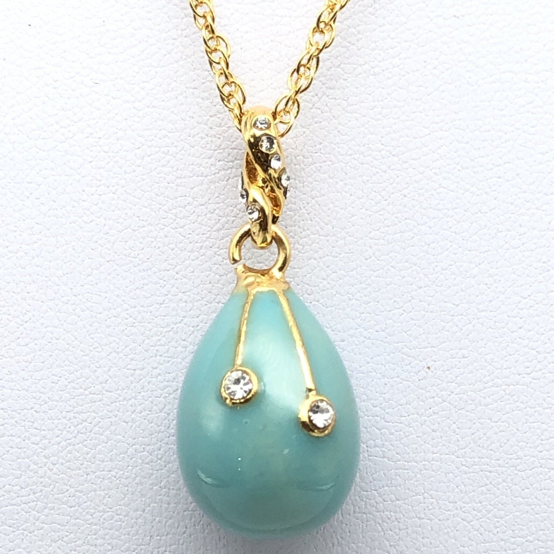 Keren Kopal Turquoise & Gold Egg Pendant Necklace