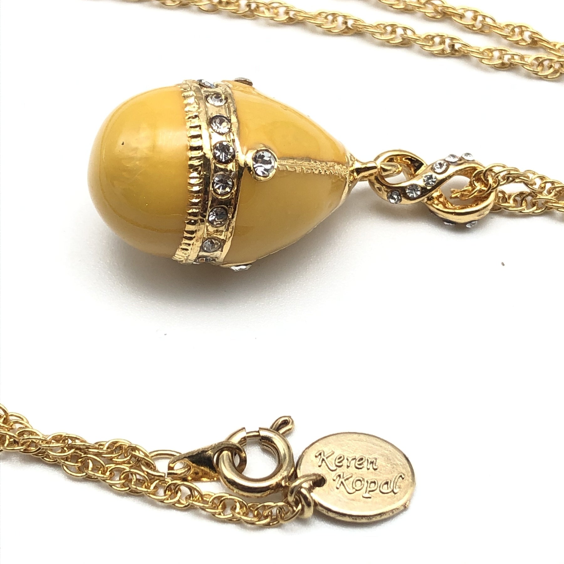 Keren Kopal Yellow Egg Pendant Gold Necklace