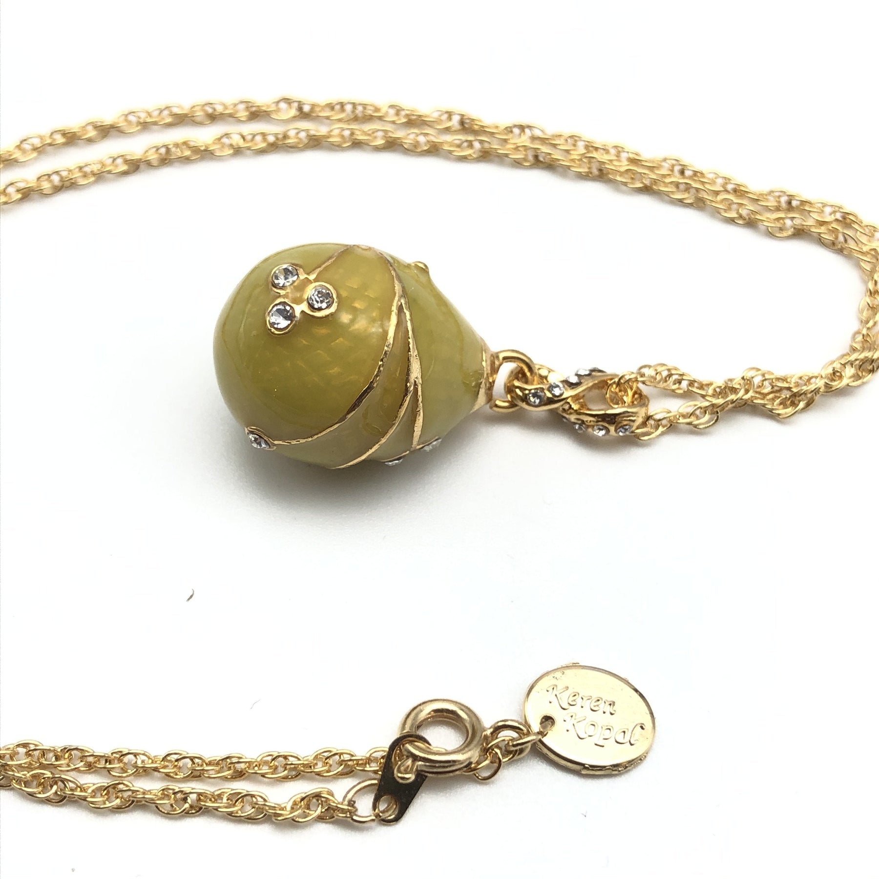 Keren Kopal Yellow Egg Pendant Gold Necklace