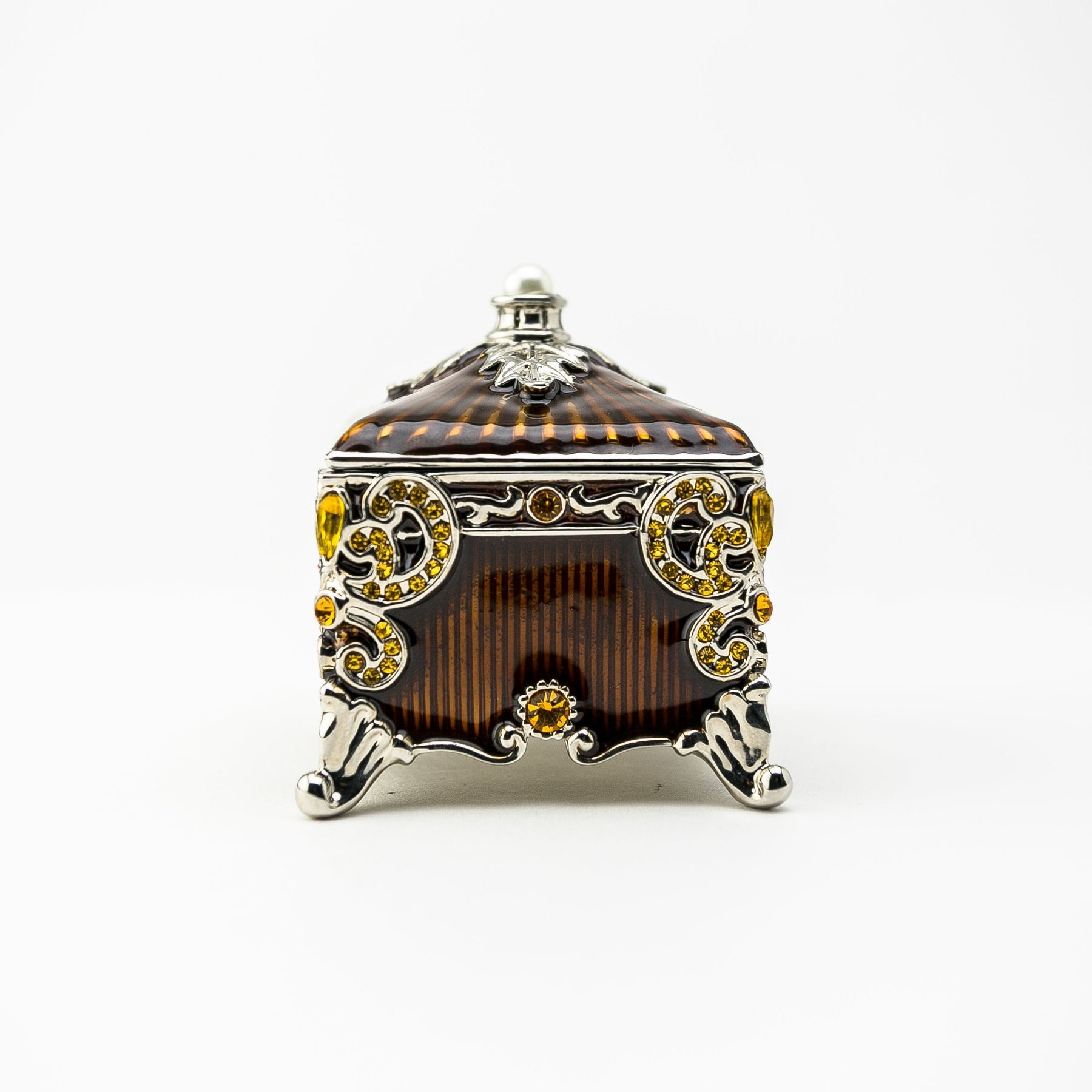 Keren Kopal Brown Decorated Trinket Box