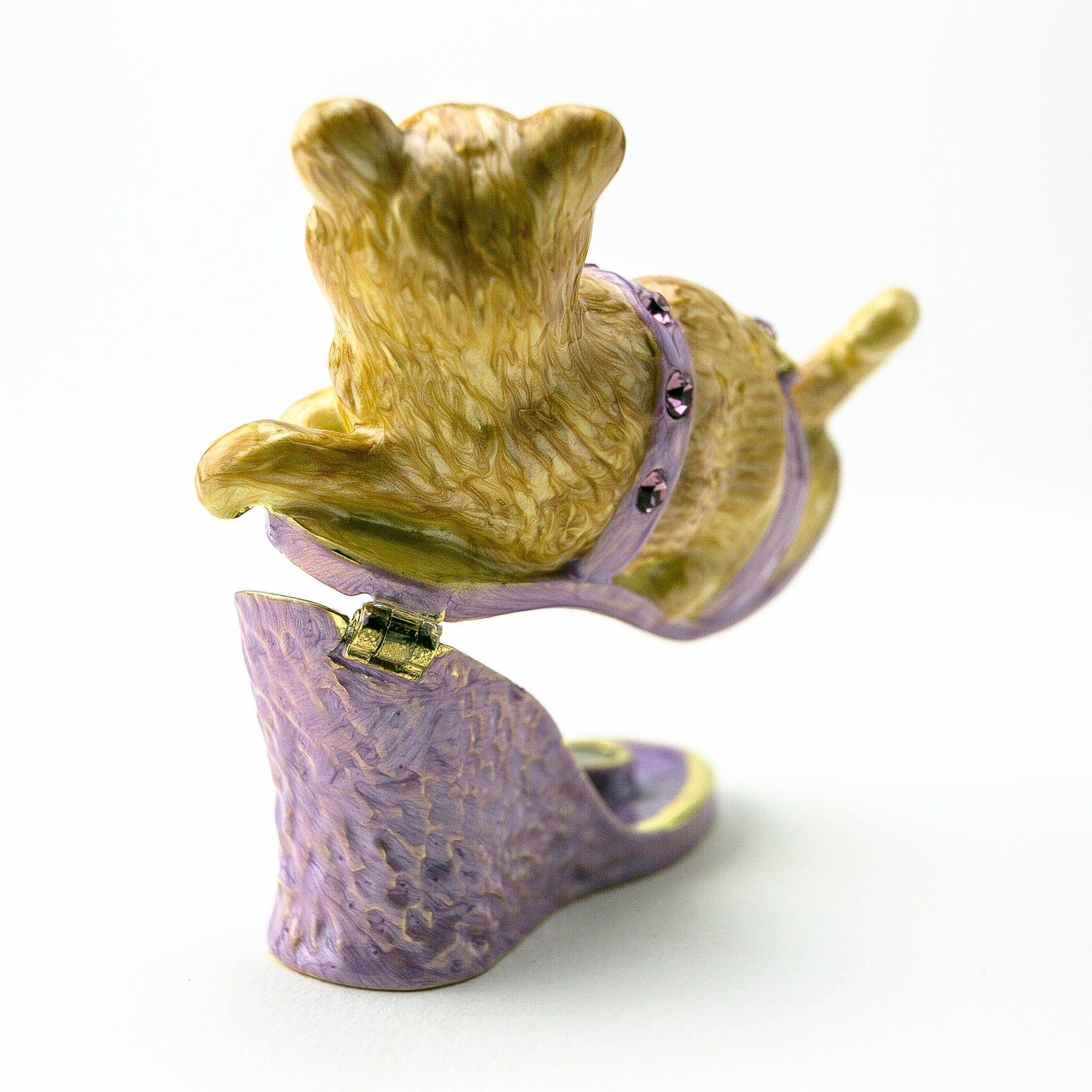 Keren Kopal Cat sitting on an Evening Shoe