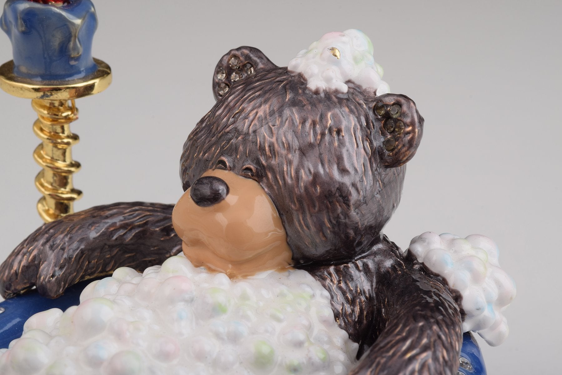 Keren Kopal Teddy Bear in a Bath Trinket Box