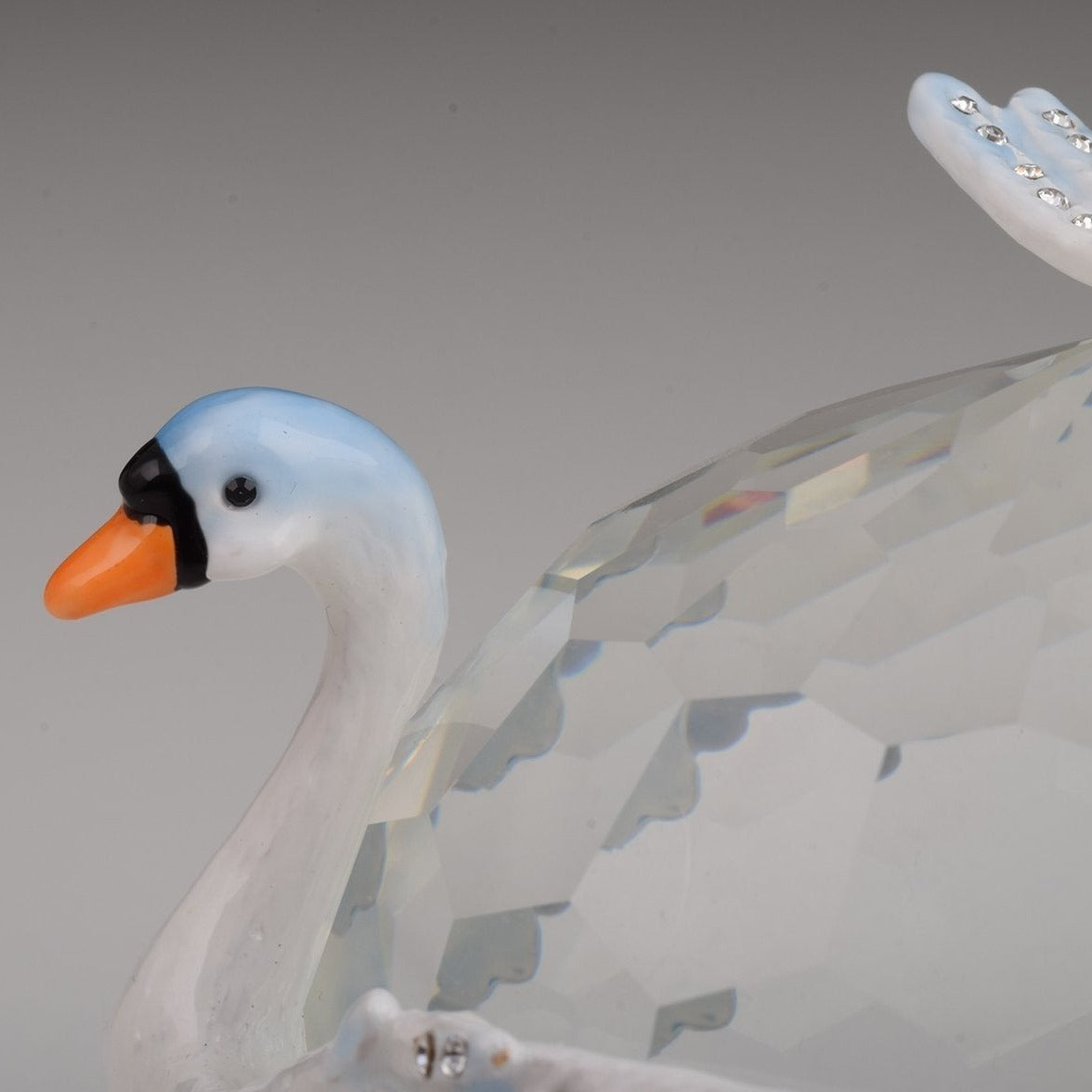 Keren Kopal Two White Swans on Crystal Ball