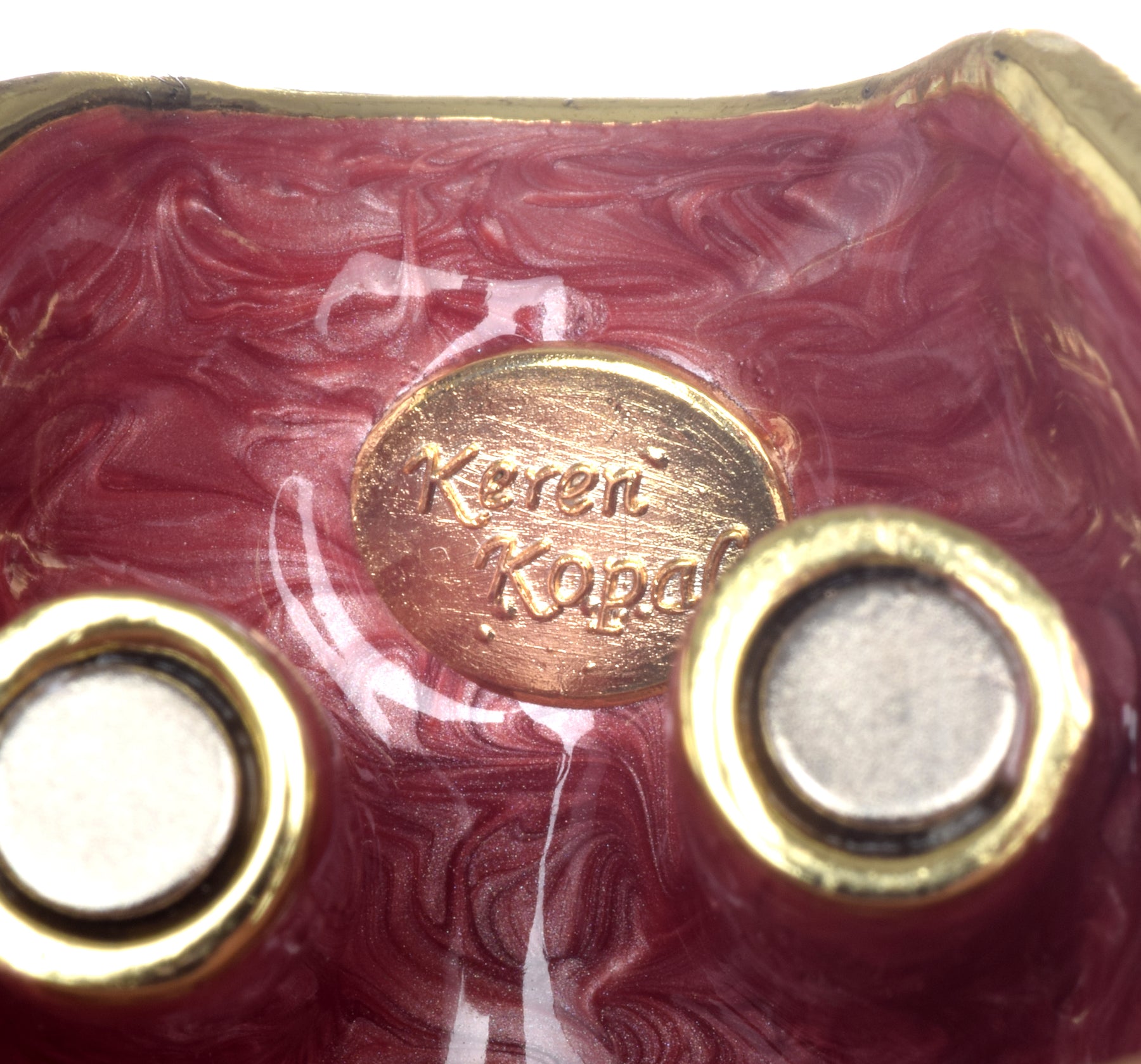Keren Kopal Gold Elephant Trinket Box Decorated with Swarovski Crystals