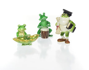 Keren Kopal Jeweled Pirate Figurine – Hand-Painted Enamel & Solid Pewter Trinket Box – Luxury Collectible Gift with Gold Treasure – Authentic Swarovski Crystals