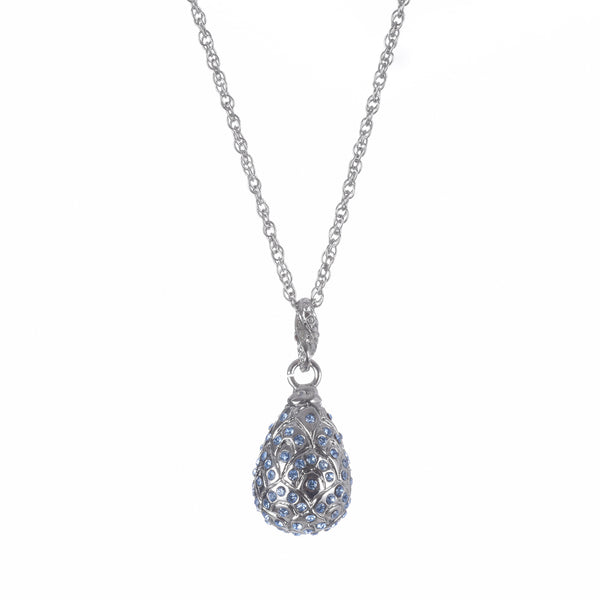 Silver Egg Pendant Necklace