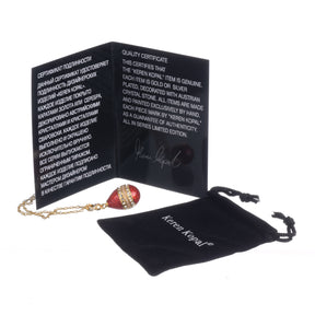 Keren Kopal Red & Gold Egg Pendant Necklace