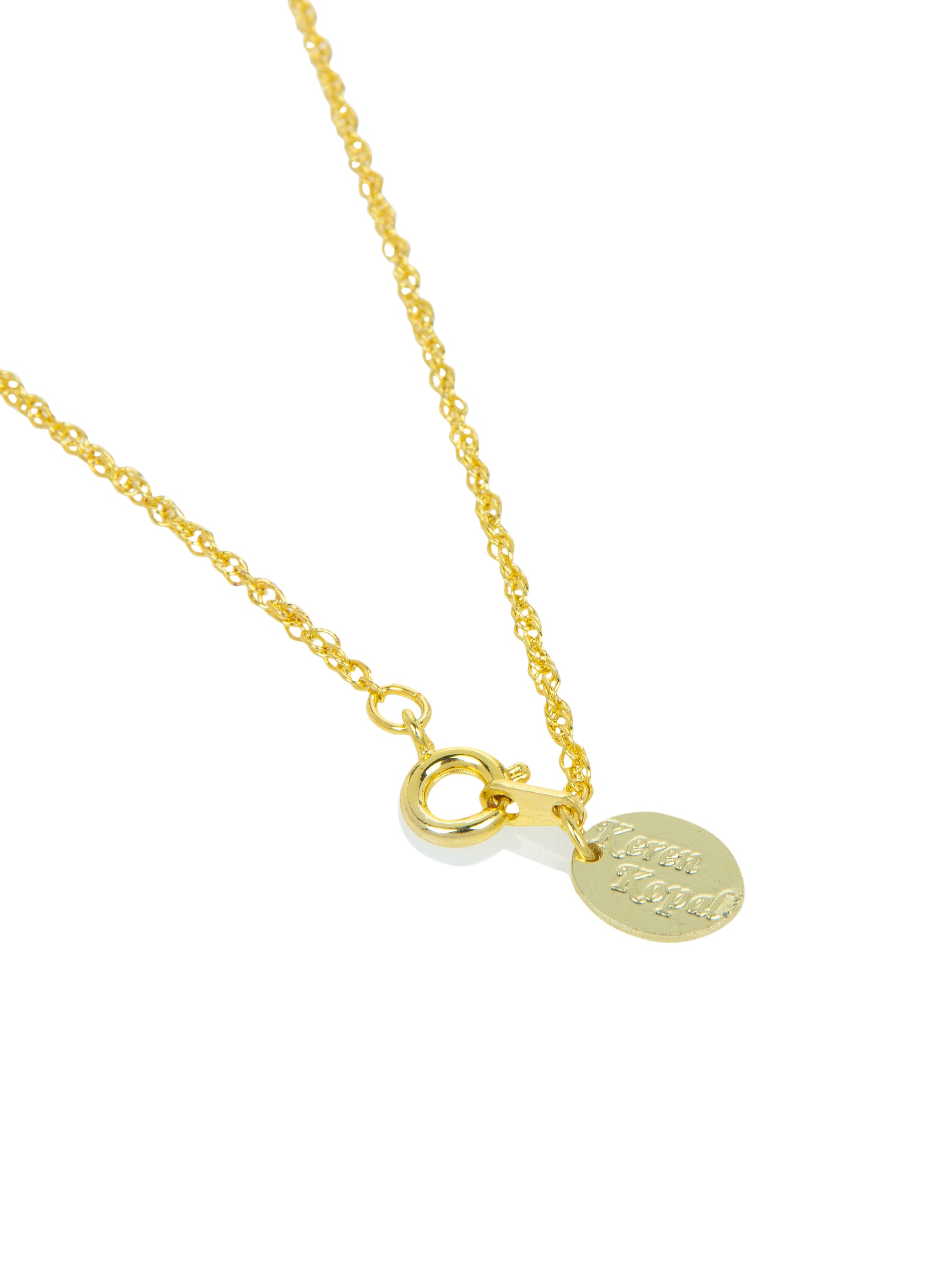 Keren Kopal Yellow Egg Star of David Pendant Gold Necklace