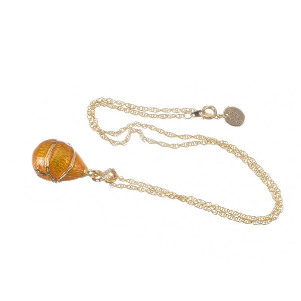 Collier pendentif œuf rose