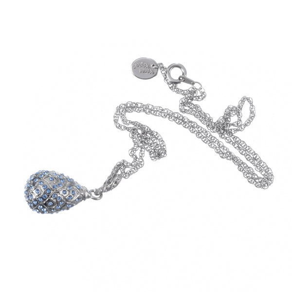 Silver Egg Pendant Necklace