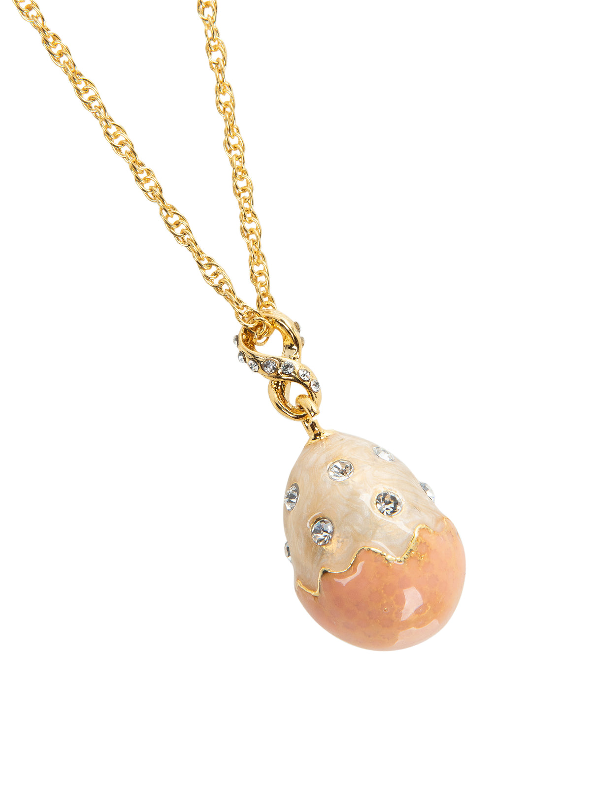 Pink Egg Pendant Necklace