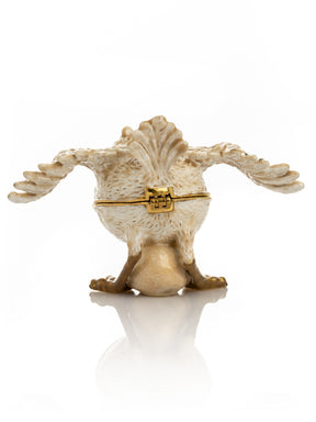 Beige Bird with Egg Trinket Box