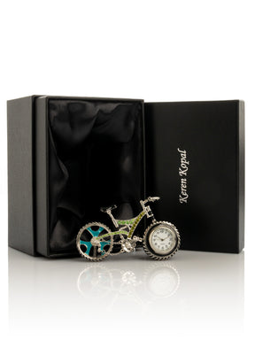 Bicycle clock with Green crystals