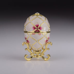 Keren Kopal White Egg with Flowers & Harp