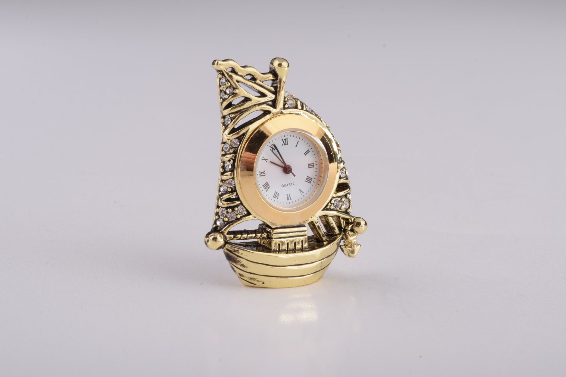Keren Kopal Pink Faberge Egg with Clock Inside