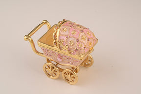 Pink Baby Carriage Trinket Box