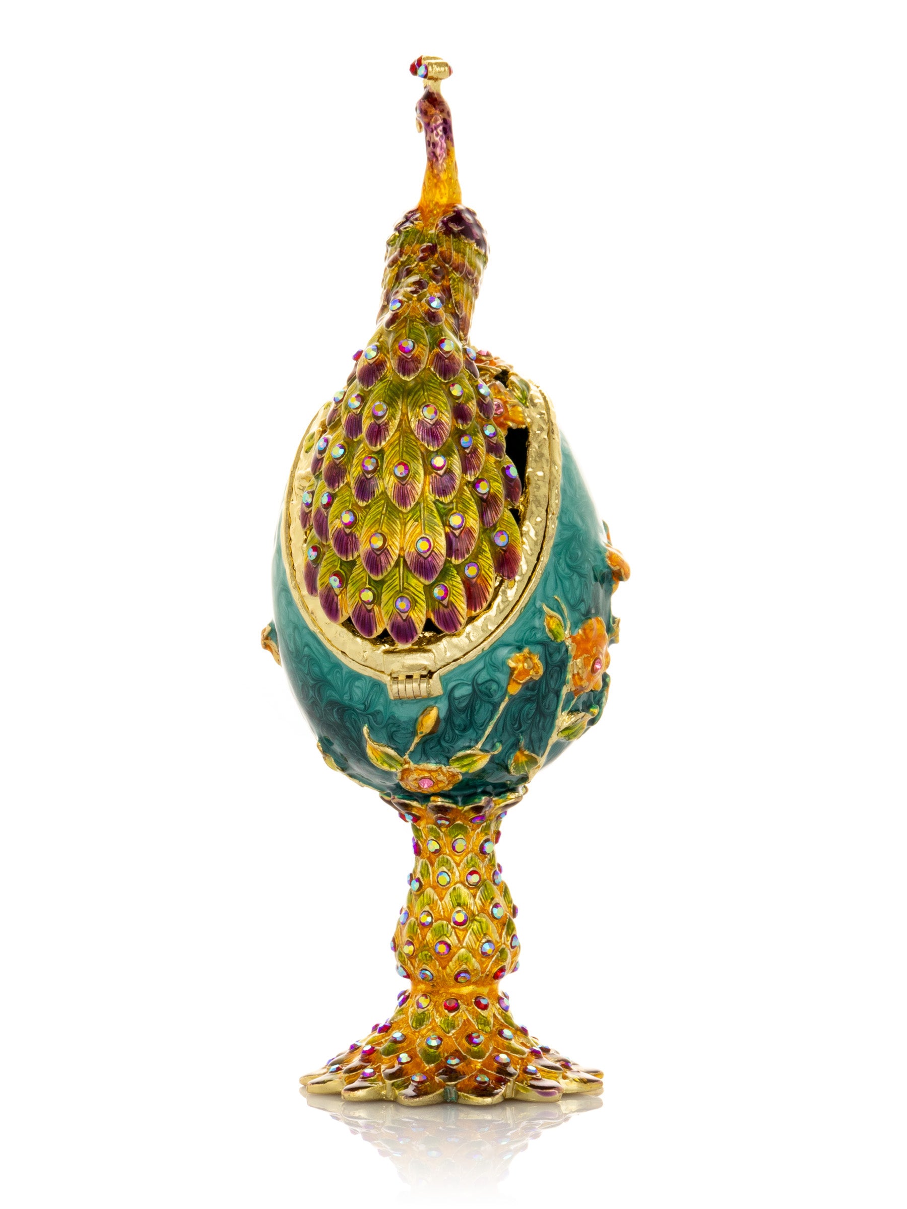 Peacock on a Faberge Egg