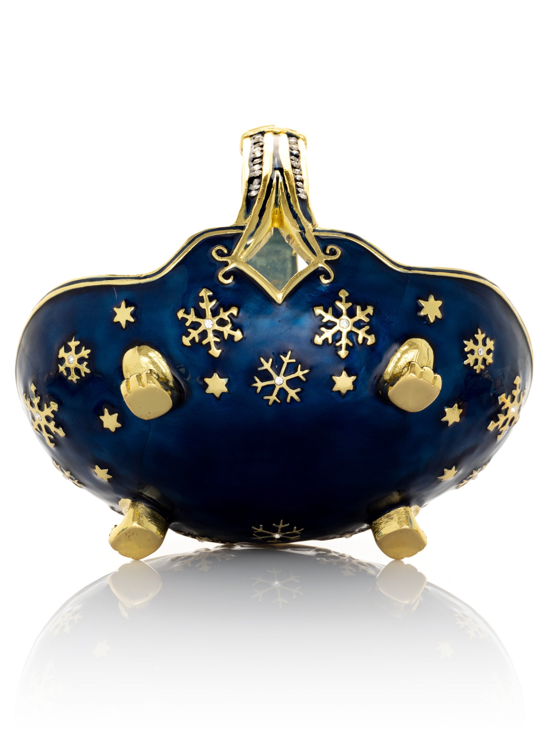 Blue Basket Carring Small Faberge Eggs