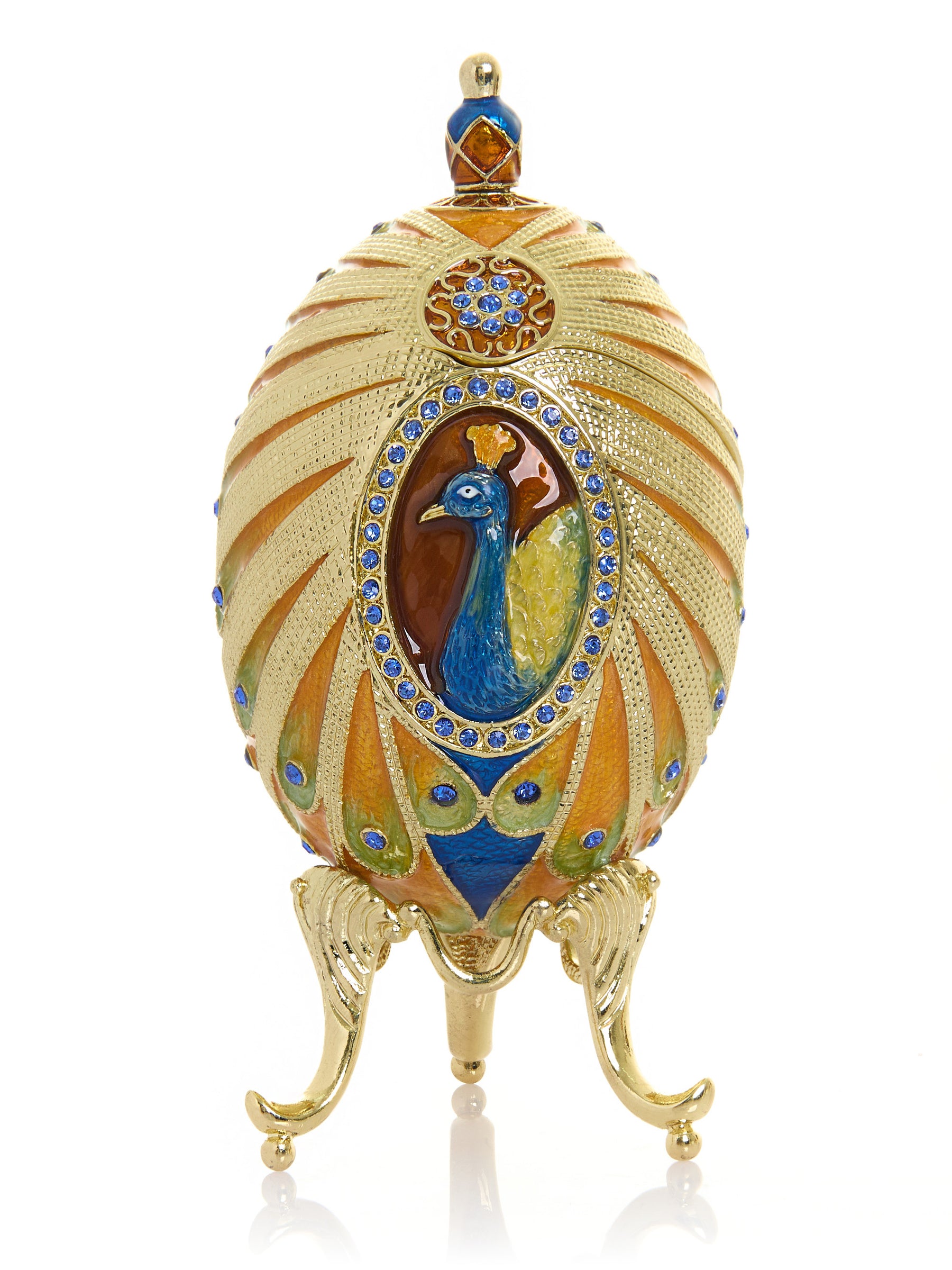 Colorful Peacock Faberge Egg