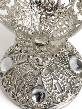 Keren Kopal Silver Easter Egg with Ferris Wheel Surprise Inside