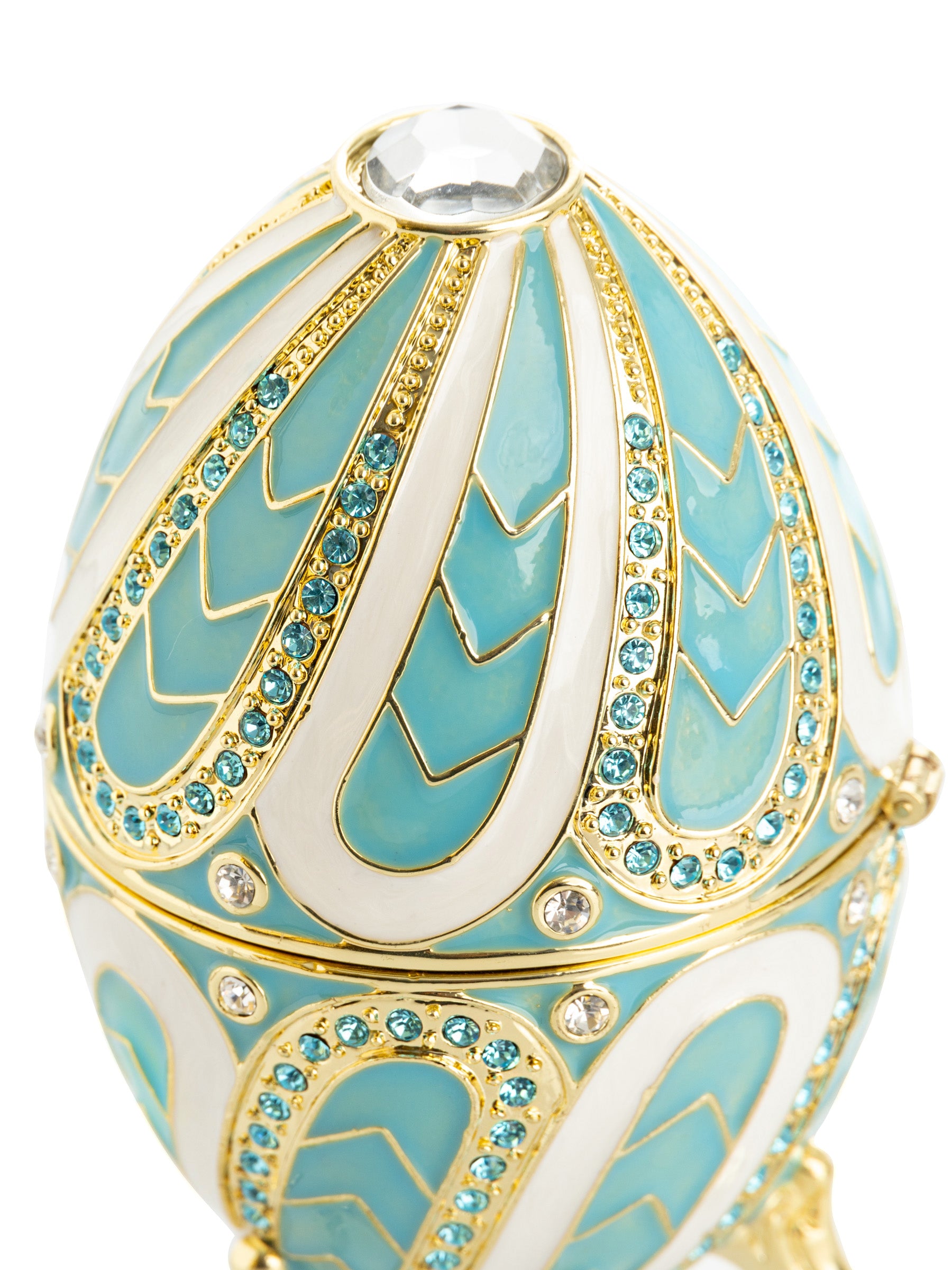 Turquoise Music box Fur Elise by Beethoven Faberge Egg