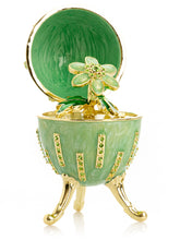 Keren Kopal Green Easter Egg with Flowers Hidden compartment