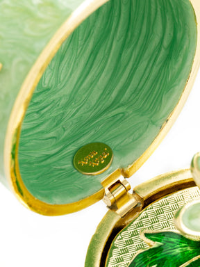 Keren Kopal Green Easter Egg with Flowers Hidden compartment