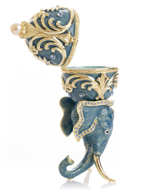 Keren Kopal Unique Easter Egg Elephant Pedestal