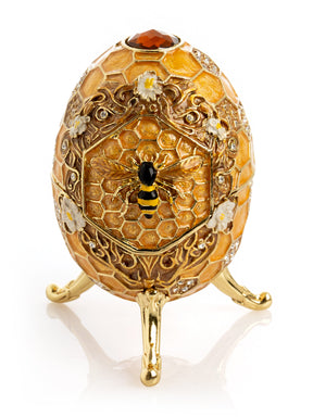 Keren Kopal Easter Egg Honeycomb with Bees Hive trinket box
