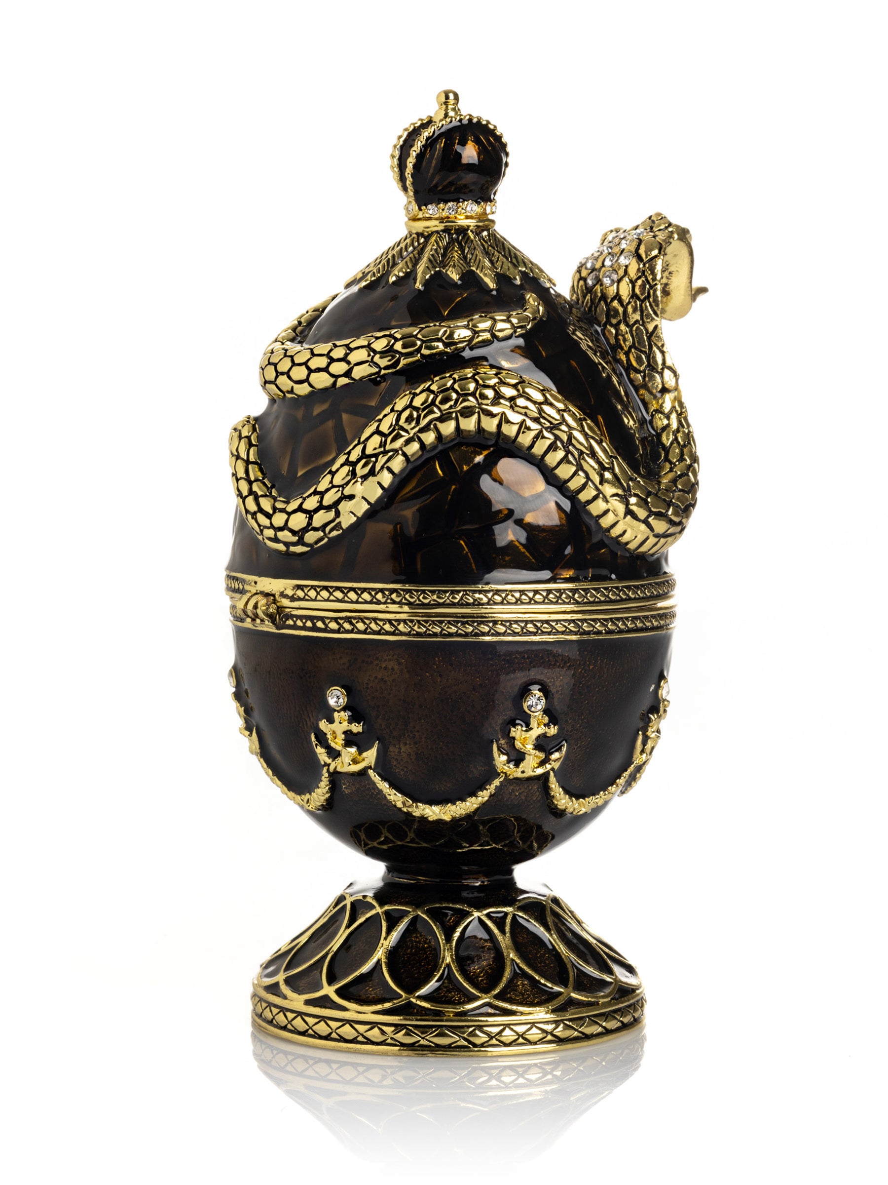 Black Faberge Egg with Snakes